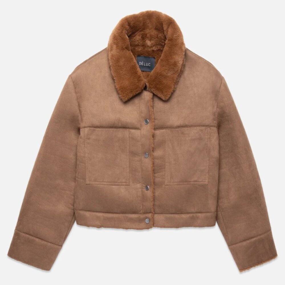 🤎 NWT Deluc Mathew Faux Suede Jacket – Medium | Sold Out Size - Picture 4 of 10